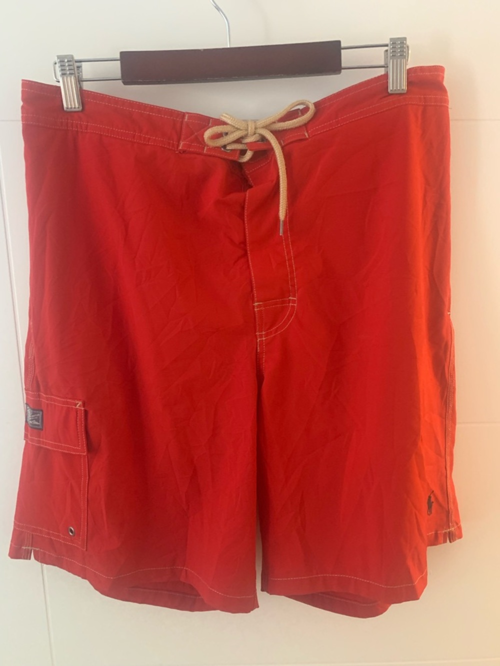 Ralph Lauren vintage Men's Red Swim Trunks - Classic Boardshorts. A13